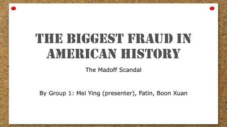 The biggest fraud in American history