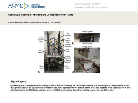 Centrifugal Casting of Microfluidic Components With PDMS