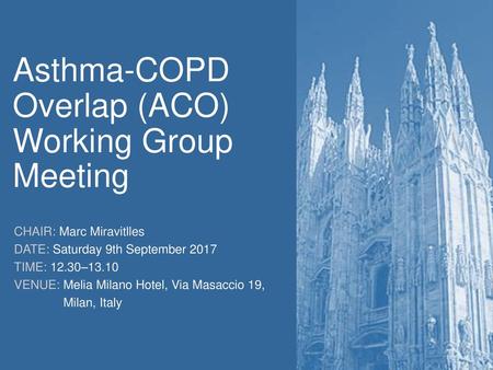 Asthma-COPD Overlap (ACO) Working Group Meeting