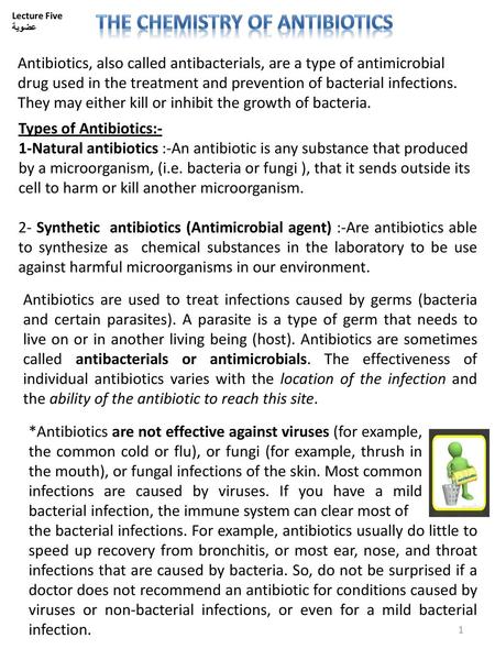 The Chemistry of Antibiotics