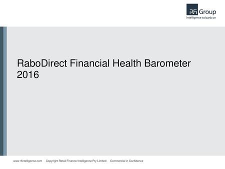 RaboDirect Financial Health Barometer 2016