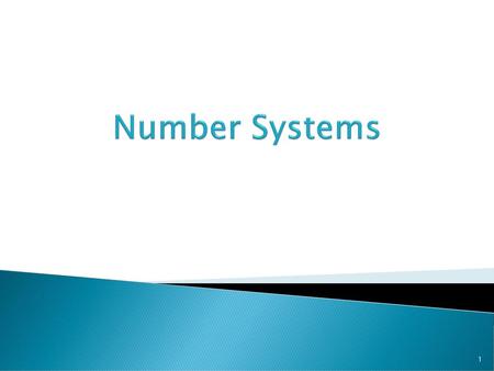 Number Systems.