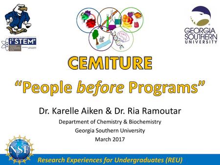 “People before Programs” Research Experiences for Undergraduates (REU)