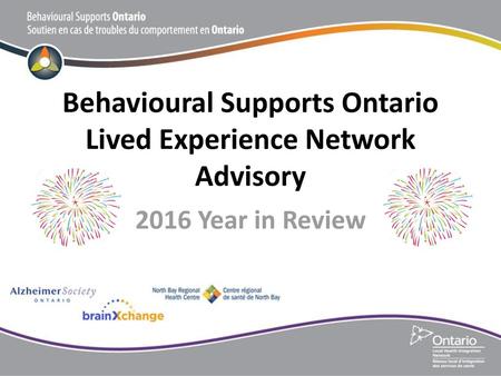 Behavioural Supports Ontario Lived Experience Network Advisory