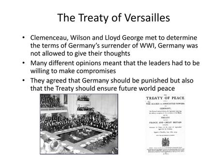 The Treaty of Versailles