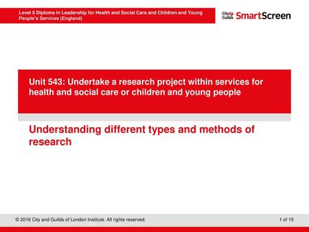 Understanding different types and methods of research