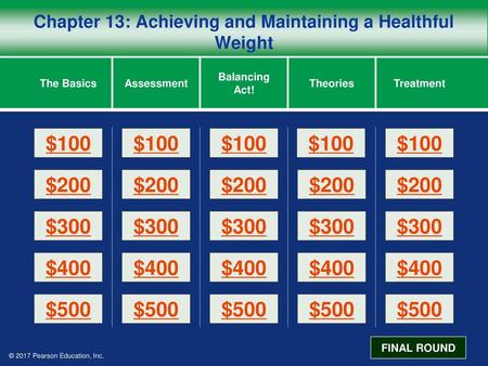 Chapter 13: Achieving and Maintaining a Healthful Weight