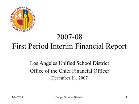 First Period Interim Financial Report