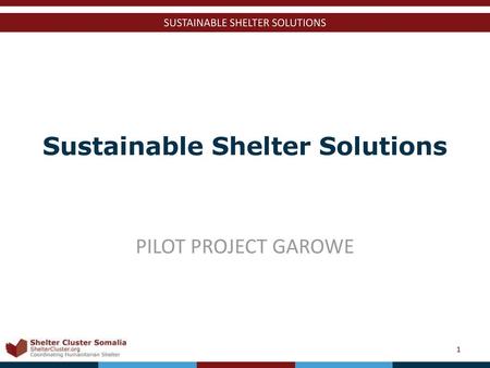 Sustainable Shelter Solutions