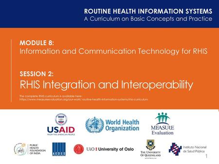 RHIS Integration and Interoperability