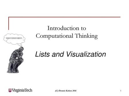 Introduction to Computational Thinking