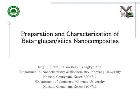 Preparation and Characterization of Beta-glucan/silica Nanocomposites