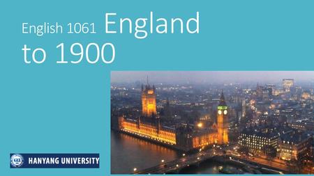 English 1061 England to 1900.