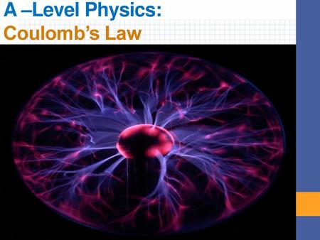 A –Level Physics: Coulomb’s Law