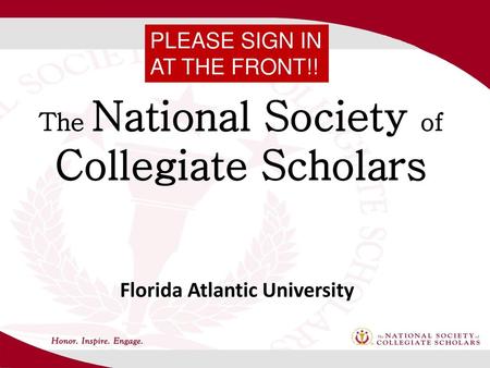 The National Society of Collegiate Scholars