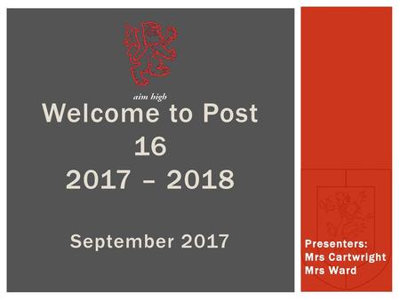 Welcome to Post – 2018 September 2017