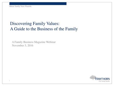 Discovering Family Values: A Guide to the Business of the Family