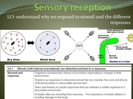 LO: understand why we respond to stimuli and the different responses