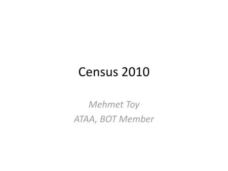 Mehmet Toy ATAA, BOT Member