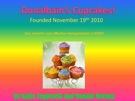 Donalbain’s Cupcakes! By Katie Zeppetelli and Donald McCann