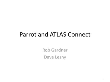 Parrot and ATLAS Connect