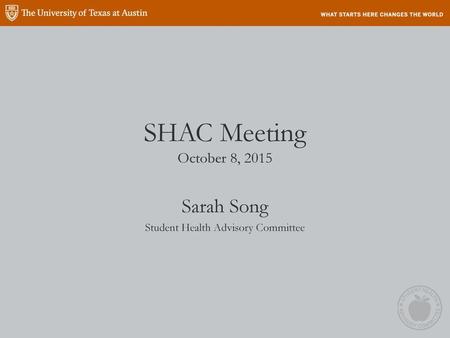 Sarah Song Student Health Advisory Committee