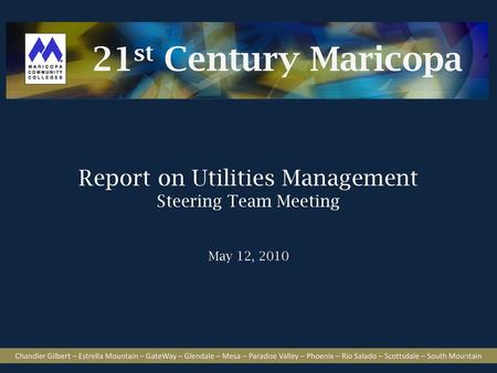 Report on Utilities Management