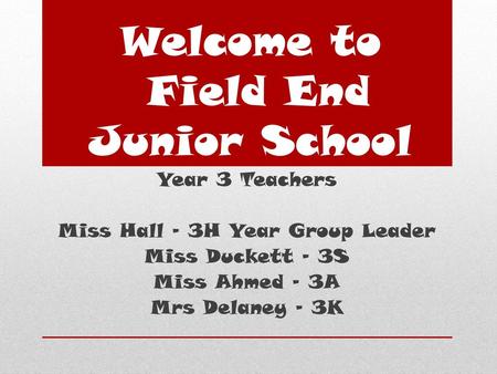 Welcome to Field End Junior School