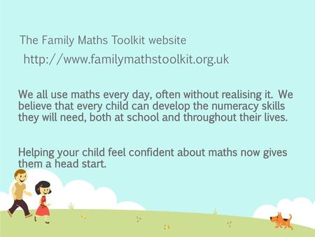 The Family Maths Toolkit website