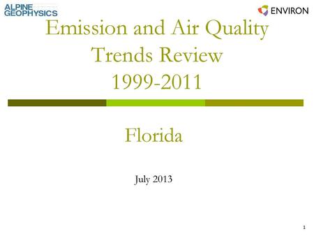 Emission and Air Quality Trends Review