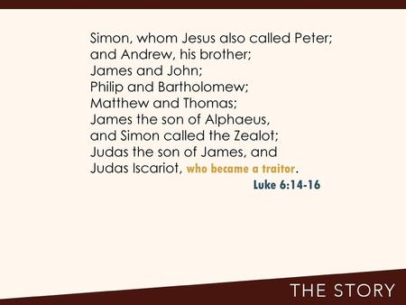 Simon, whom Jesus also called Peter;