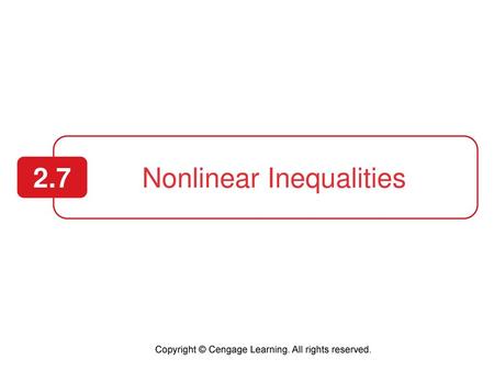 Nonlinear Inequalities