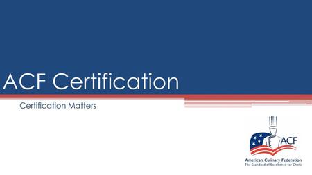 Certification Matters