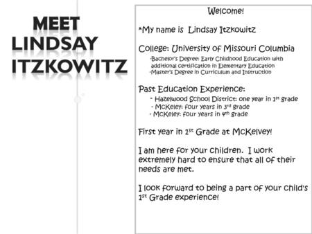 Meet Lindsay Itzkowitz