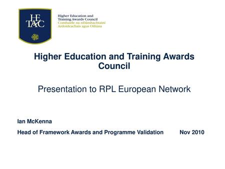 Higher Education and Training Awards Council