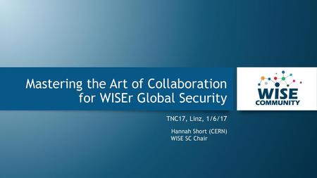 Mastering the Art of Collaboration for WISEr Global Security