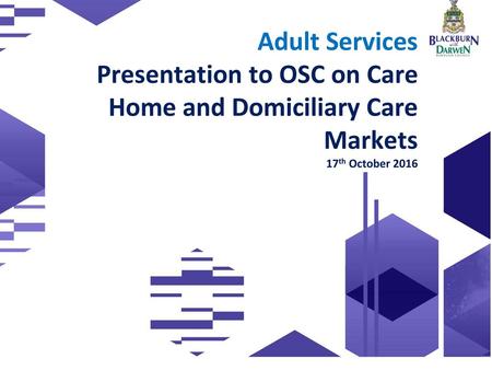 Presentation to OSC on Care Home and Domiciliary Care Markets