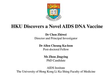 HKU Discovers a Novel AIDS DNA Vaccine