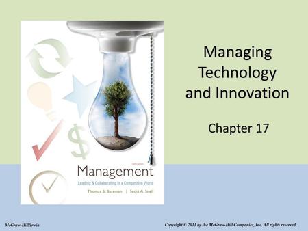 Managing Technology and Innovation