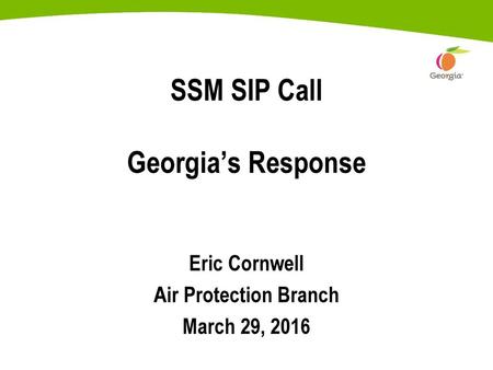 SSM SIP Call Georgia’s Response