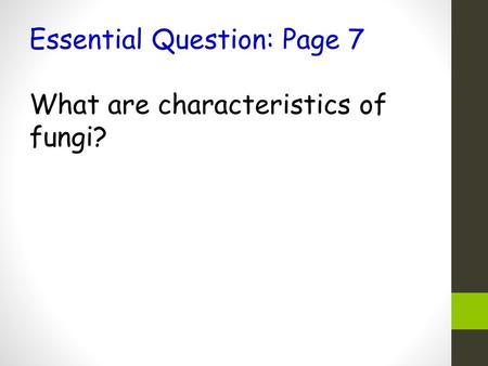 Essential Question: Page 7