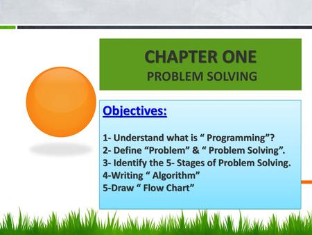 Chapter One Problem Solving