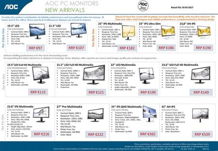 AOC PC MONITORS NEW ARRIVALS