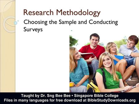 Choosing the Sample and Conducting Surveys