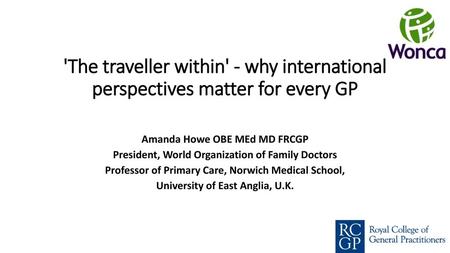 Amanda Howe OBE MEd MD FRCGP