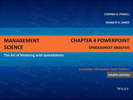 Chapter 4 PowerPoint Spreadsheet Analysis.