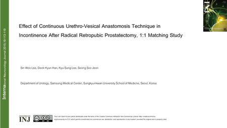 International Neurourology Journal 2015;19: