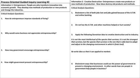 Process Oriented Guided Inquiry Learning #2