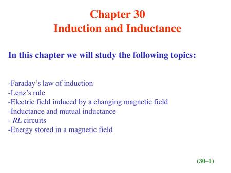 Induction and Inductance