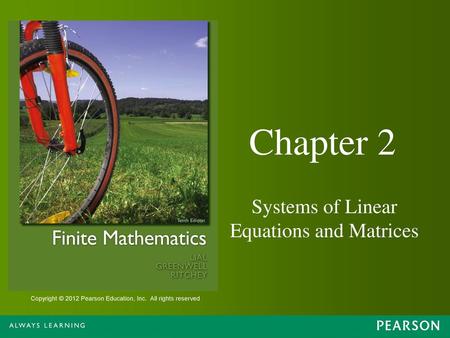 Systems of Linear Equations and Matrices